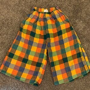 Colorful Checkered Kids Casual Bottoms